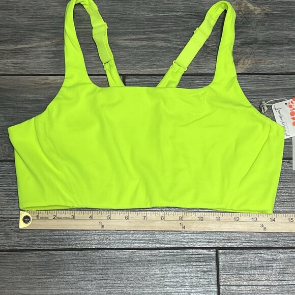 NWT $68 Free People X Hatch Maternity Square Neck Bra Size Medium Neon Yellow - Picture 6 of 15